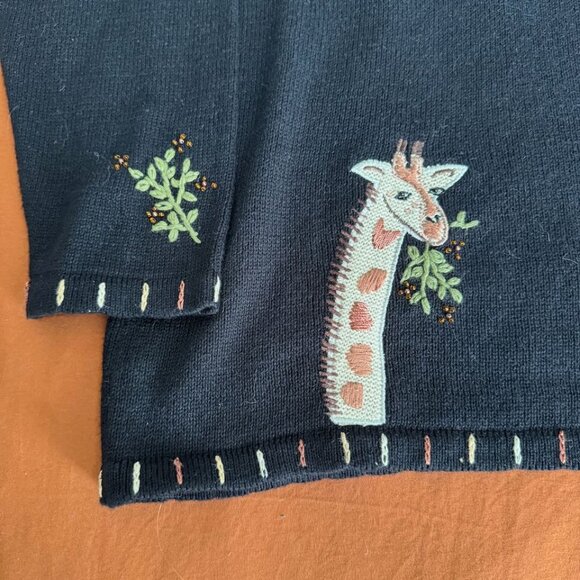 RARE The Quacker Factory Giraffe Beaded Button Cardigan Sweater, Size 1X - Picture 10 of 13